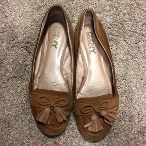 DLNY brown suede loafers size 8.5